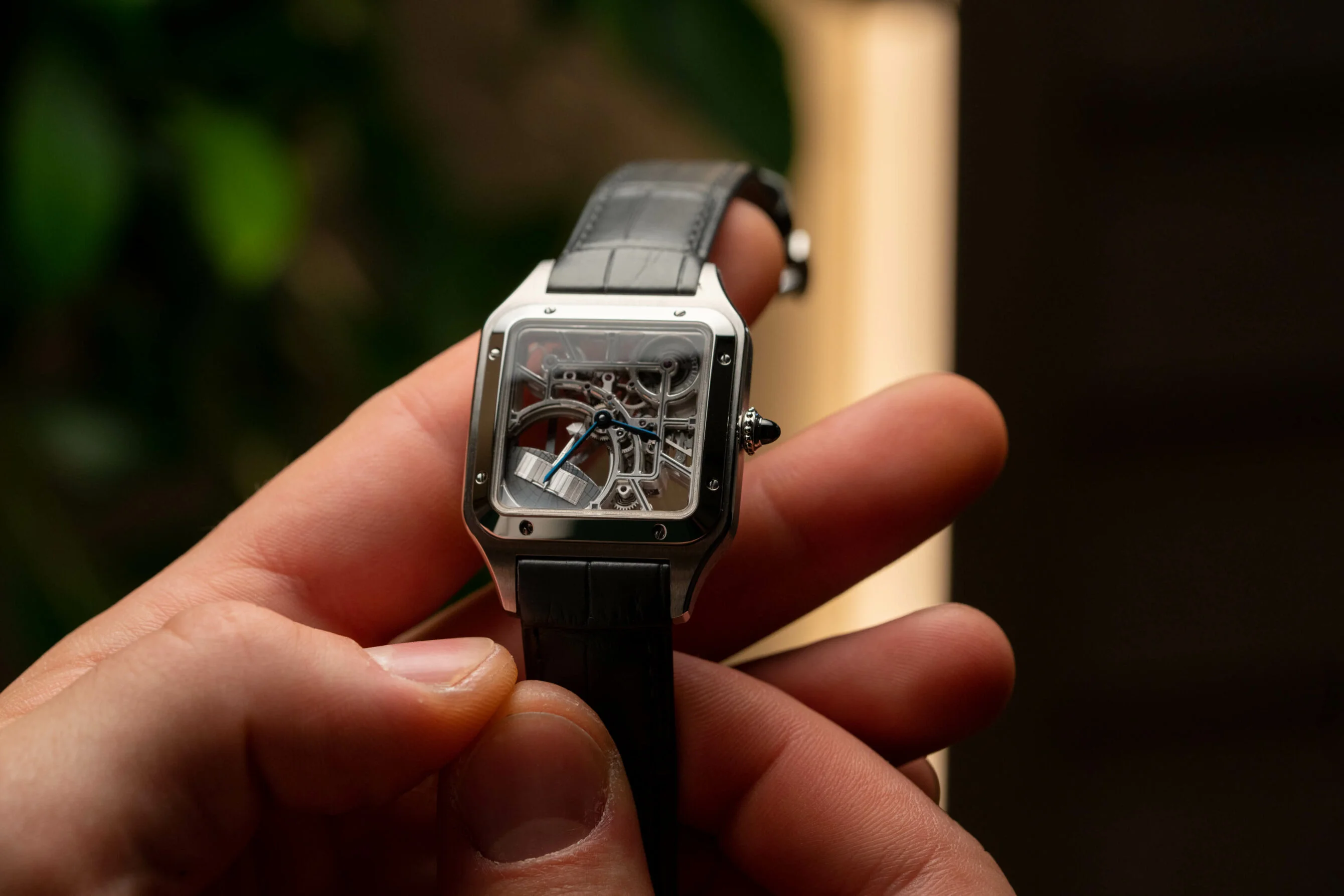 HANDS ON The Cartier Santos Dumont Skeleton Micro Rotor once