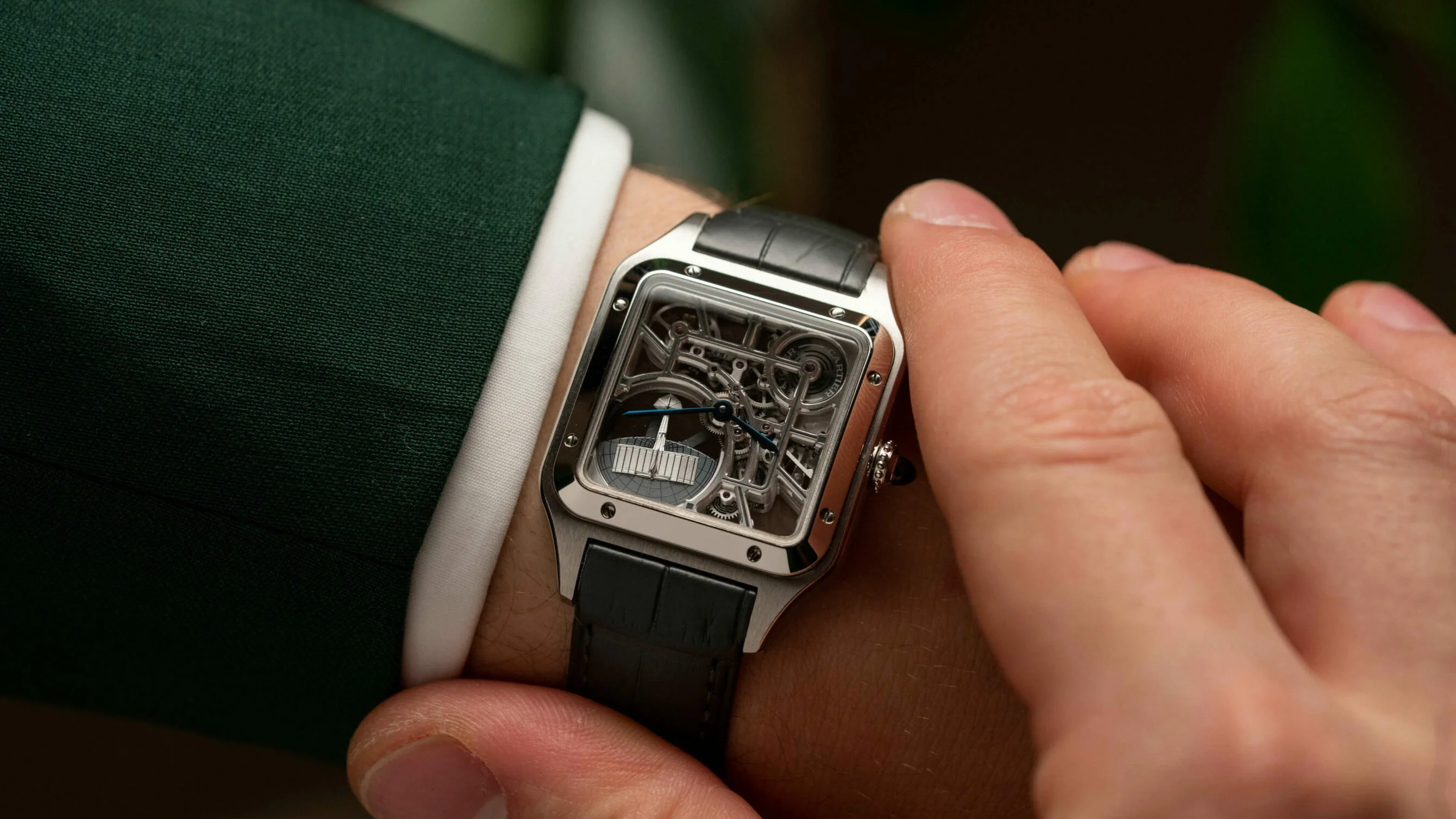 HANDS ON The Cartier Santos Dumont Skeleton Micro Rotor once