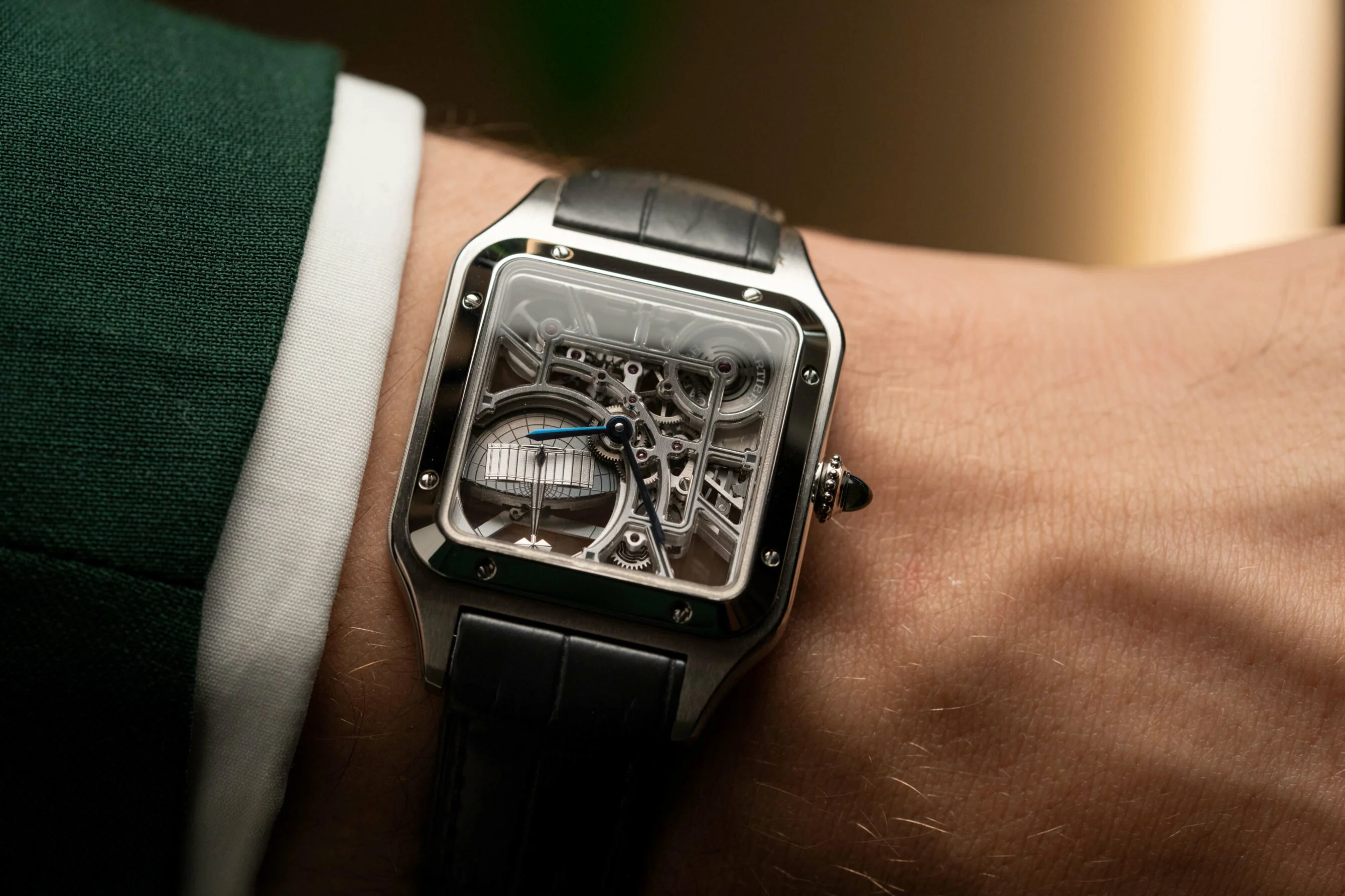 Cartier santos dumont skeleton best sale