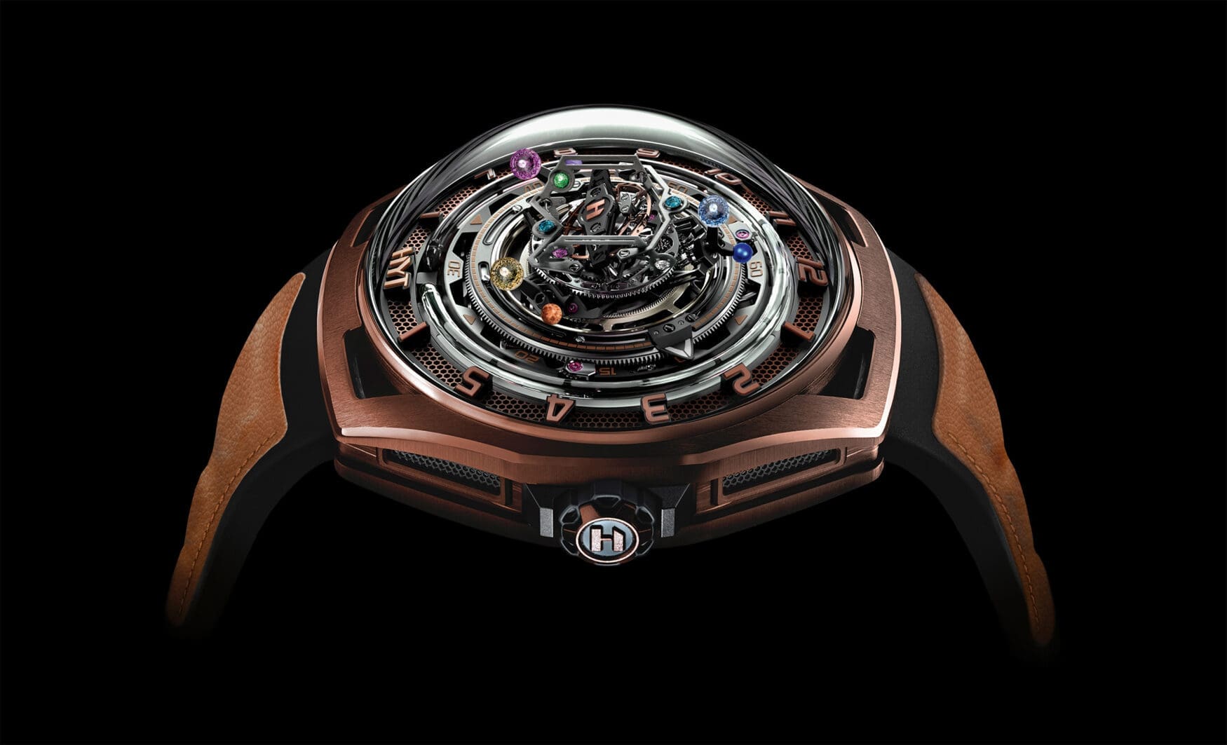 The new HYT Conical Tourbillon Infinity Sapphires is a high complication fit for Thanos