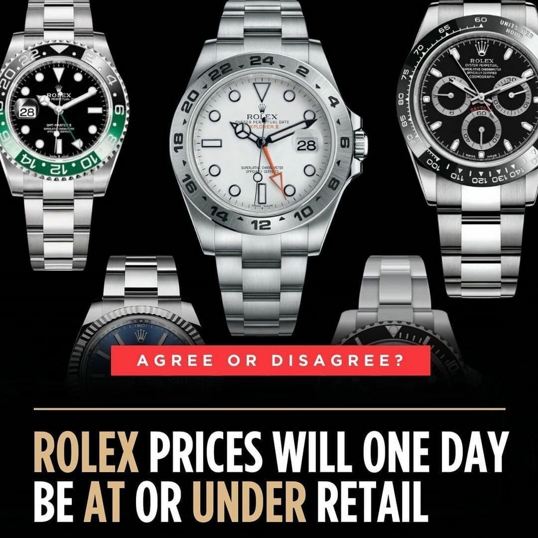 AGREE OR DISAGREE: Rolex prices will one day be at or under retail – these were your responses…