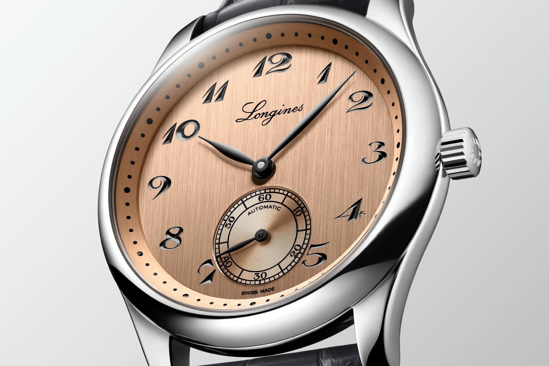 longines master collection small seconds salmon dial 1