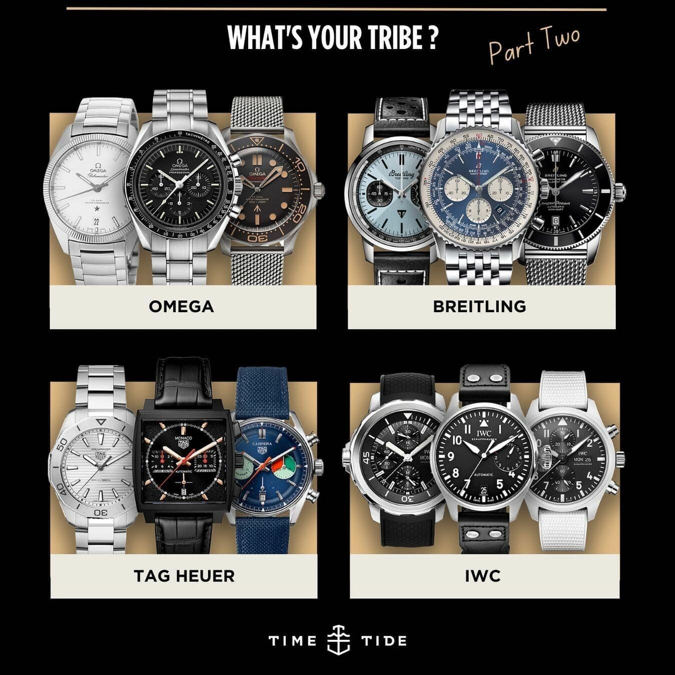 You Can Only Wear One For Life (Pt 2): Breitling, Omega, IWC, TAG Heuer – these were your responses…