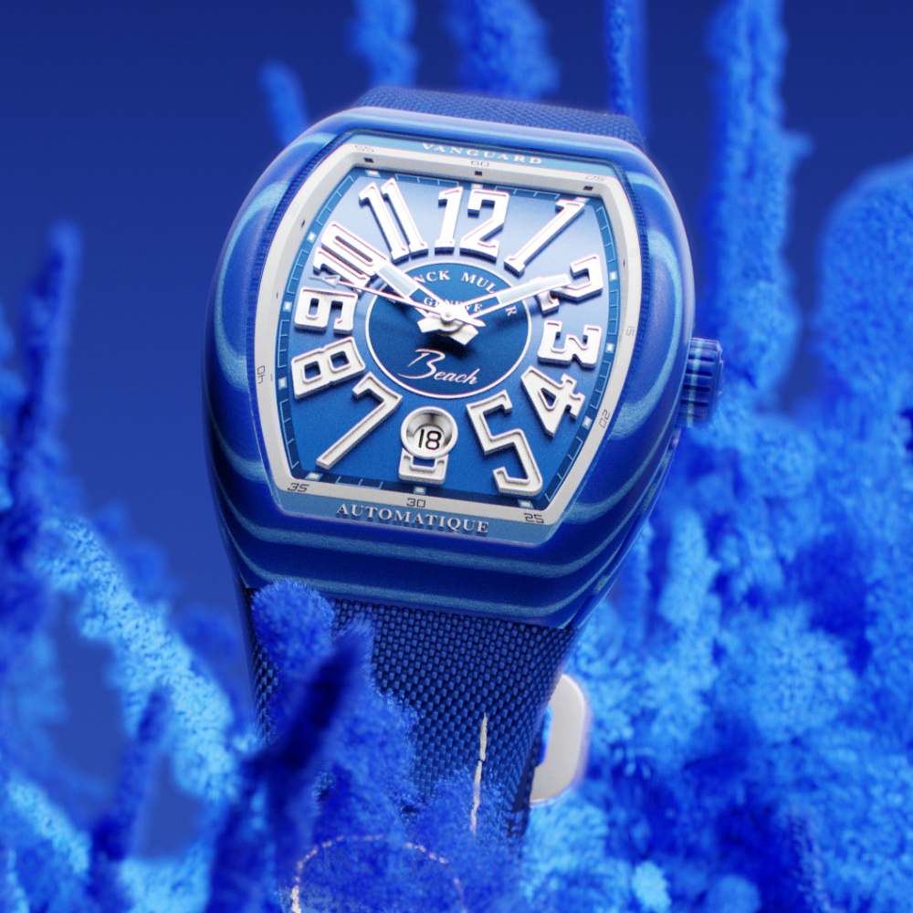 The Franck Muller Vanguard Beach is a summery sports watch inspired by the sea