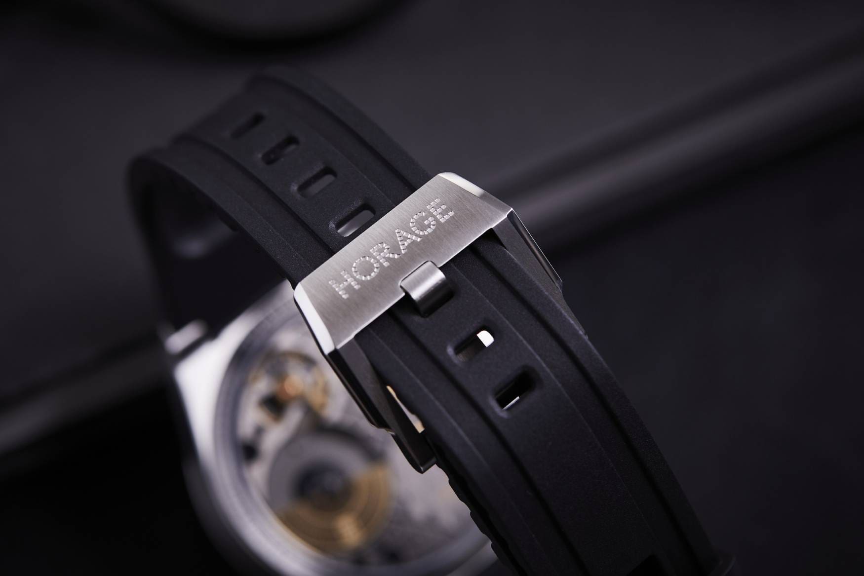 Horage Supersede Date Black Coral strap