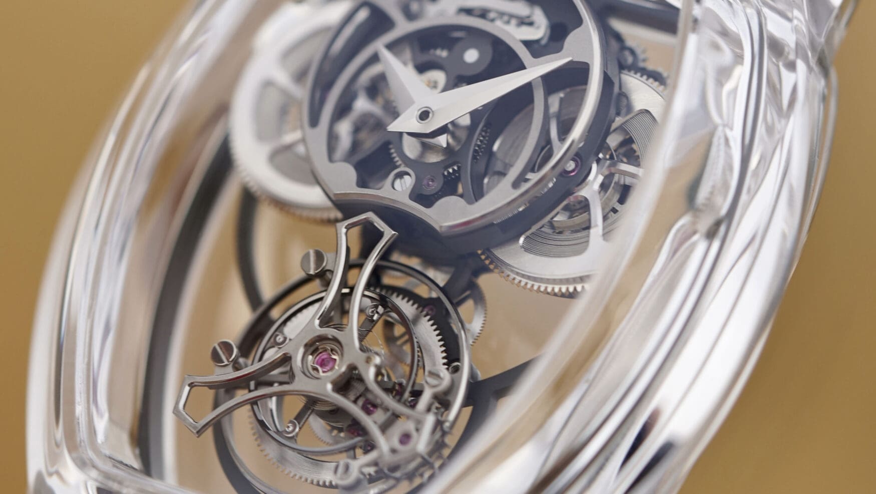 The ArtyA Curvy Purity Tourbillon is a great example of artisanal sapphire watchmaking