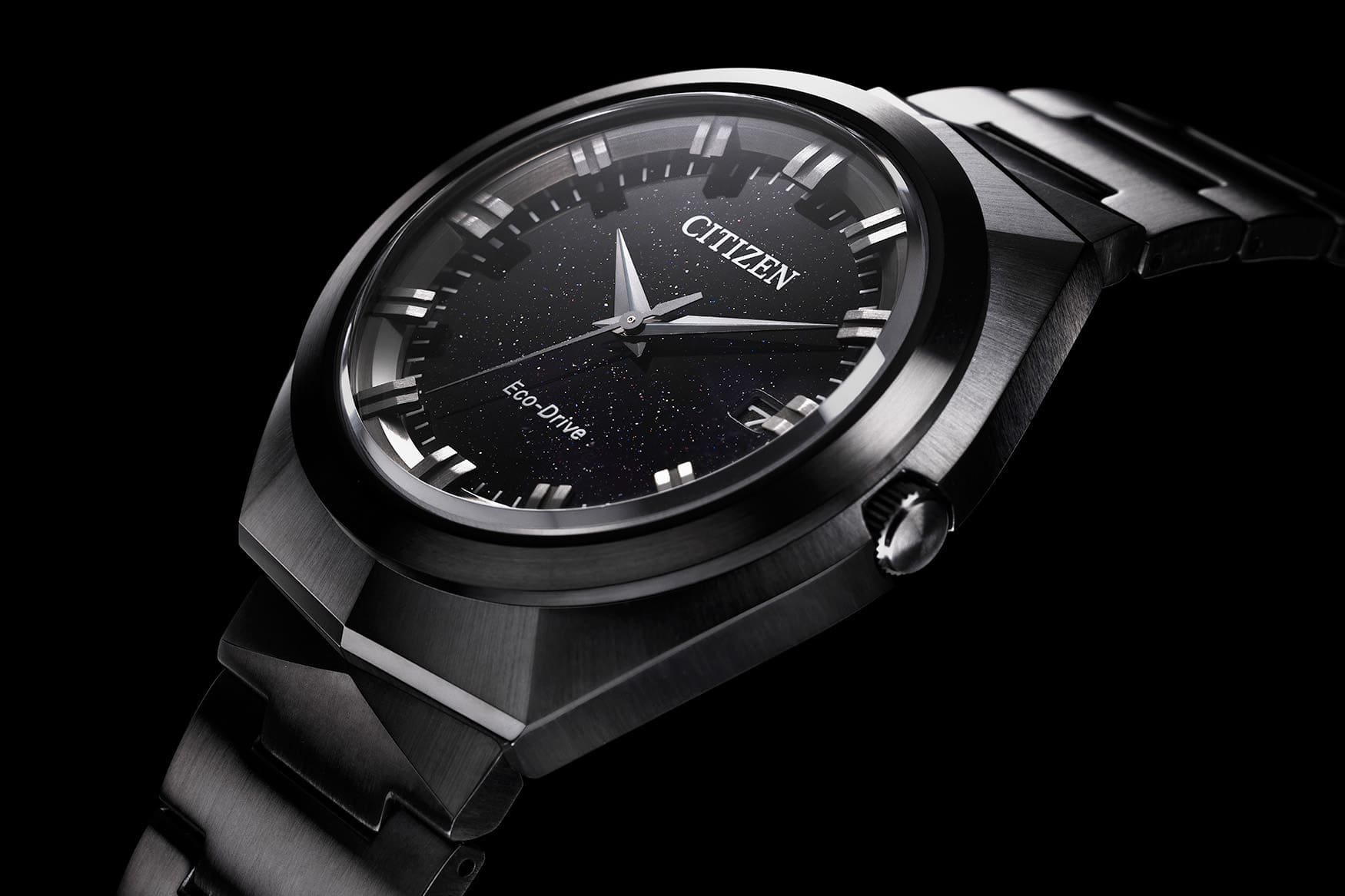 Citizen Eco Drive Black Stainless Steel