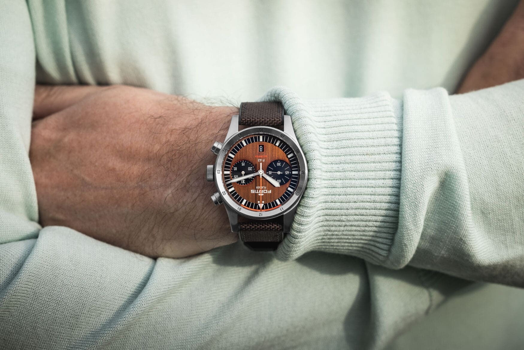 The Fortis Flieger F-43 Bicompax Fratello Capsule Edition is the publication’s latest collaboration