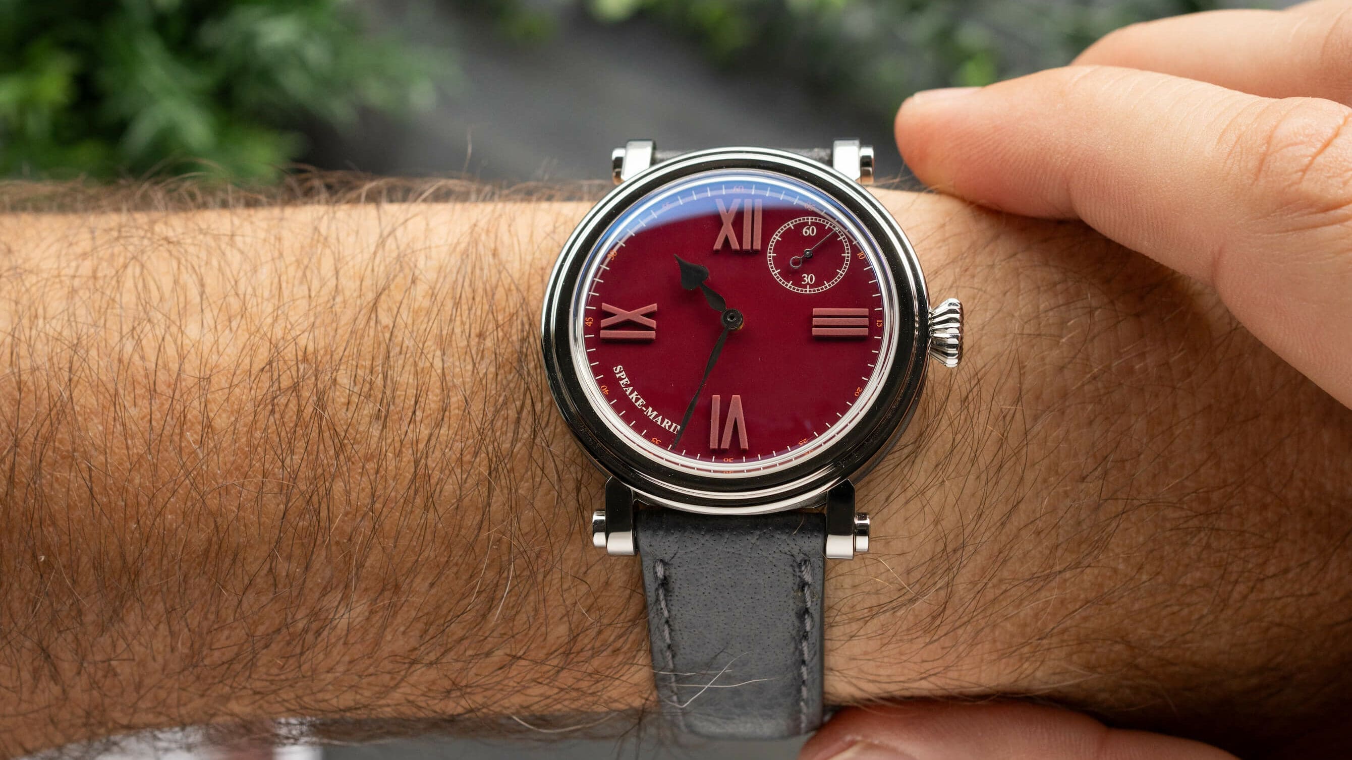 The new Speake-Marin Academic Rouge offers their entry design in a new hue