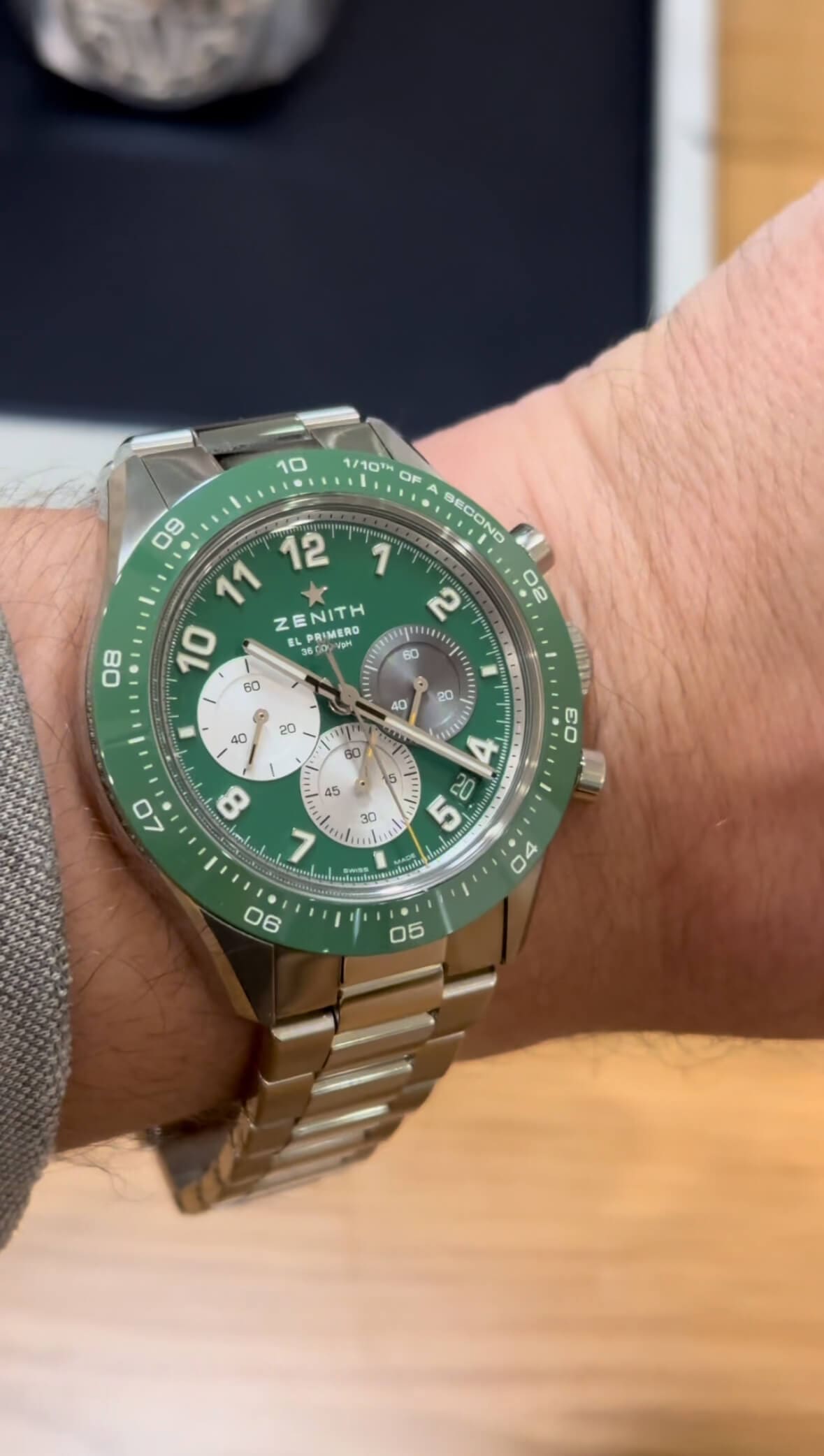 Zenith Chronomaster Sport Aaron Rodgers Limited Edition wrist 2