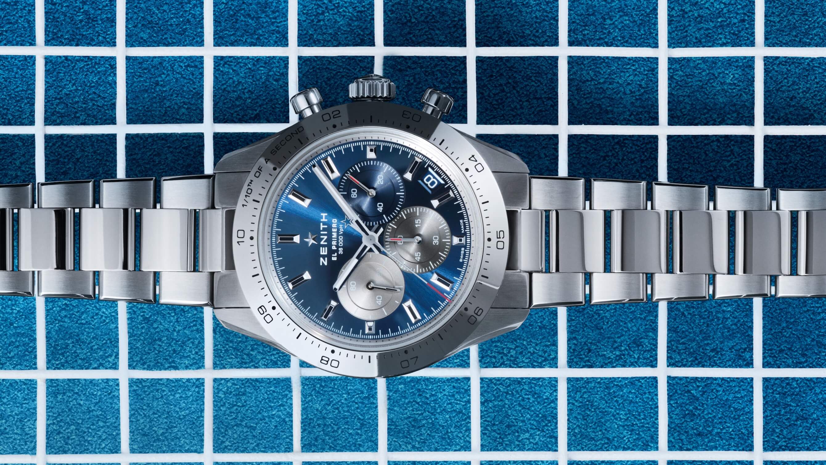 This new steel Zenith Chronomaster Sport debuts a blue dial, but ditches the ceramic bezel