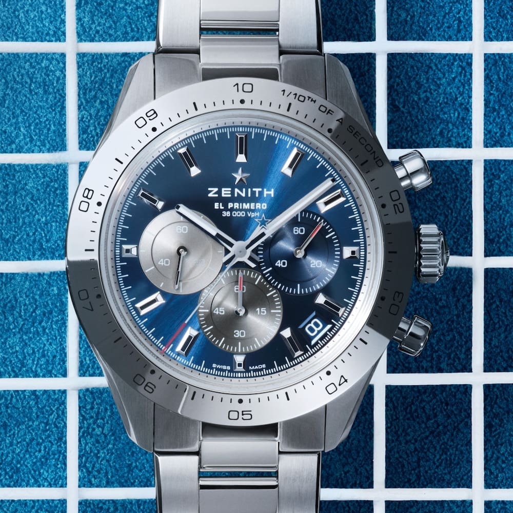 This new steel Zenith Chronomaster Sport debuts a blue dial, but ditches the ceramic bezel