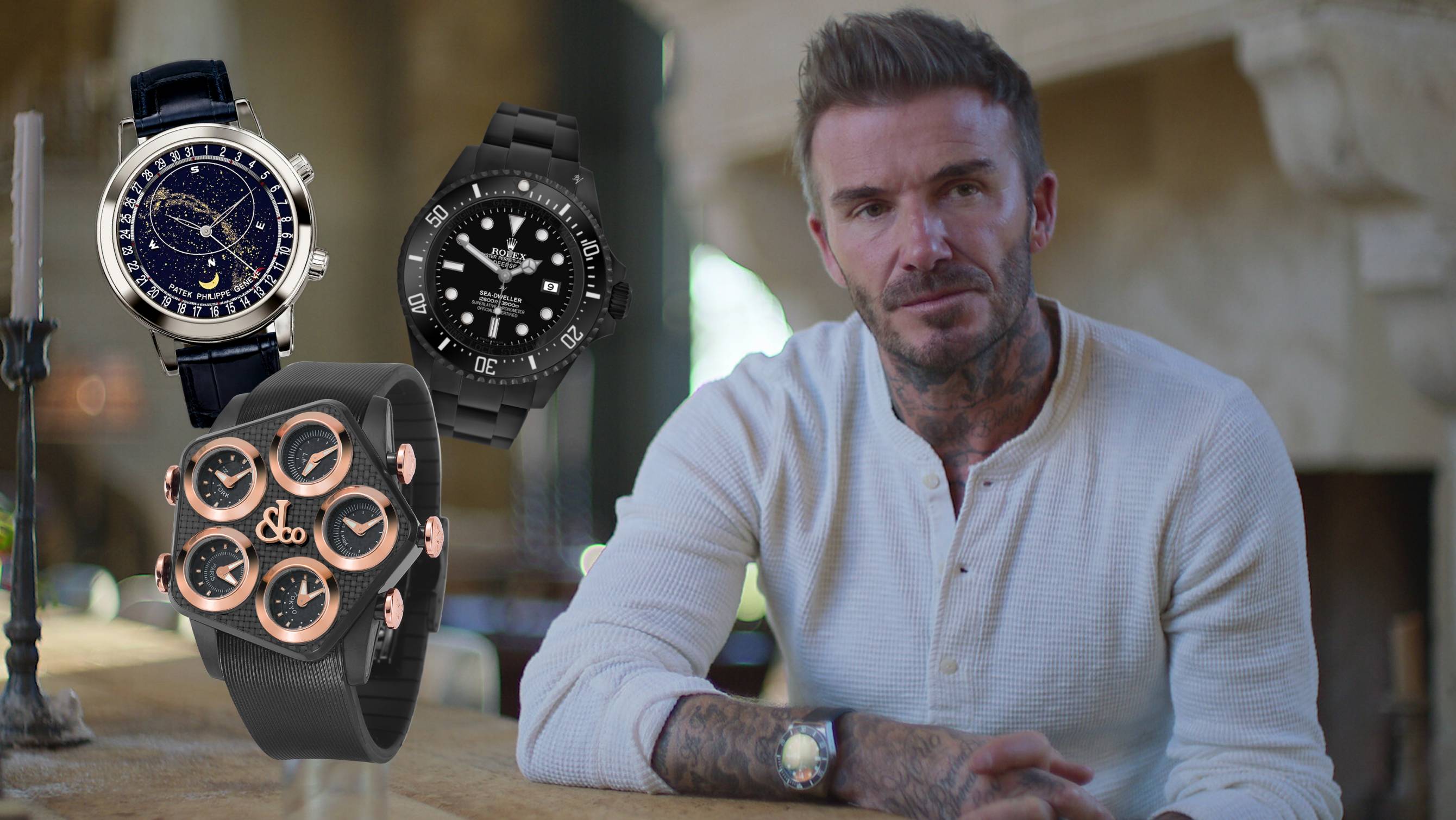 david beckham watch collection feature