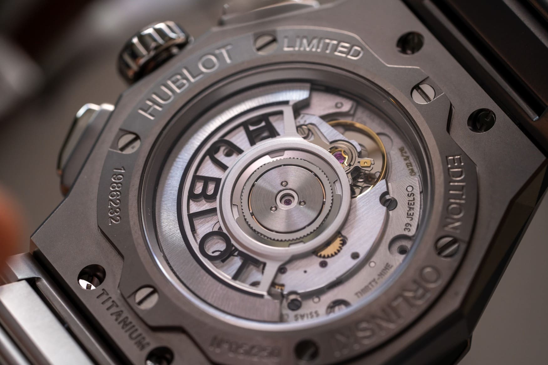 hublot classic fusion chronograph orlinski titanium movement caseback