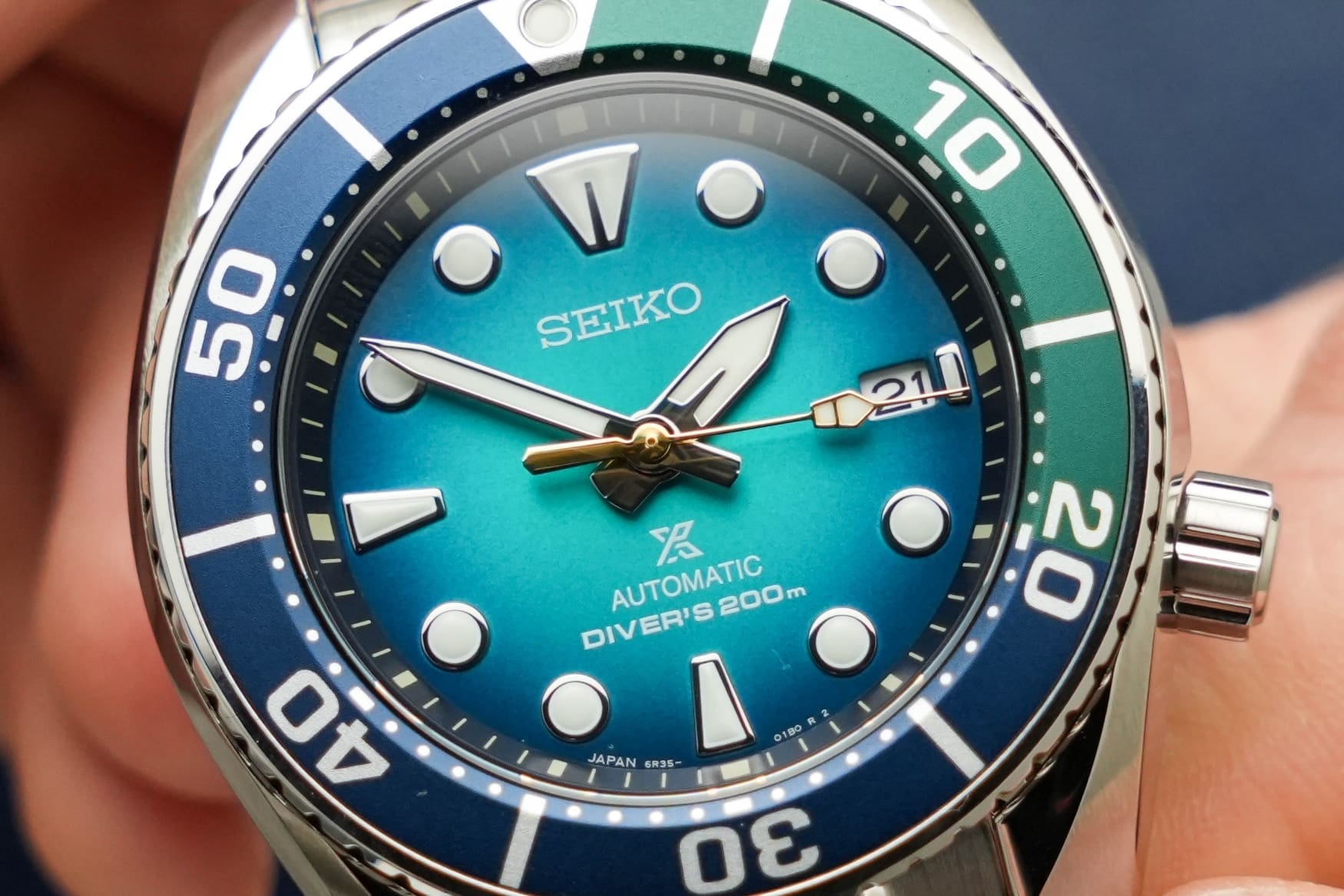seiko spb429j sumo whitsundays limited edition dial close up