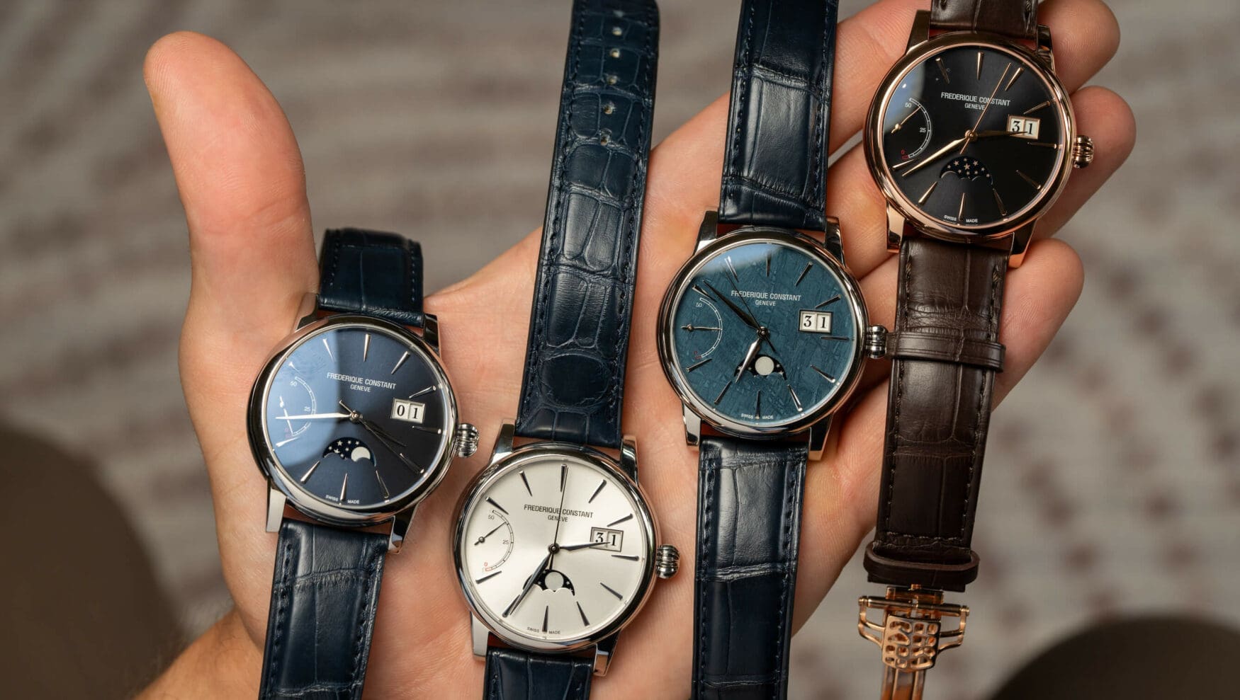 The Frederique Constant Power Reserve Big Date sports the brand’s 31st in-house calibre