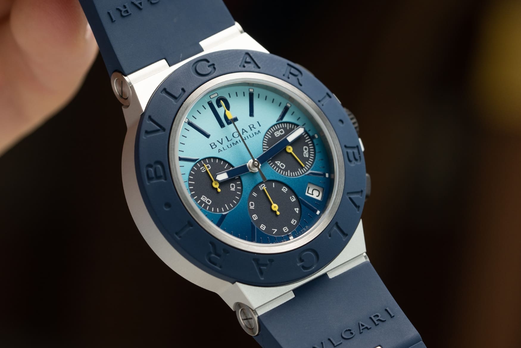 bulgari aluminium chronograph capri edition dial
