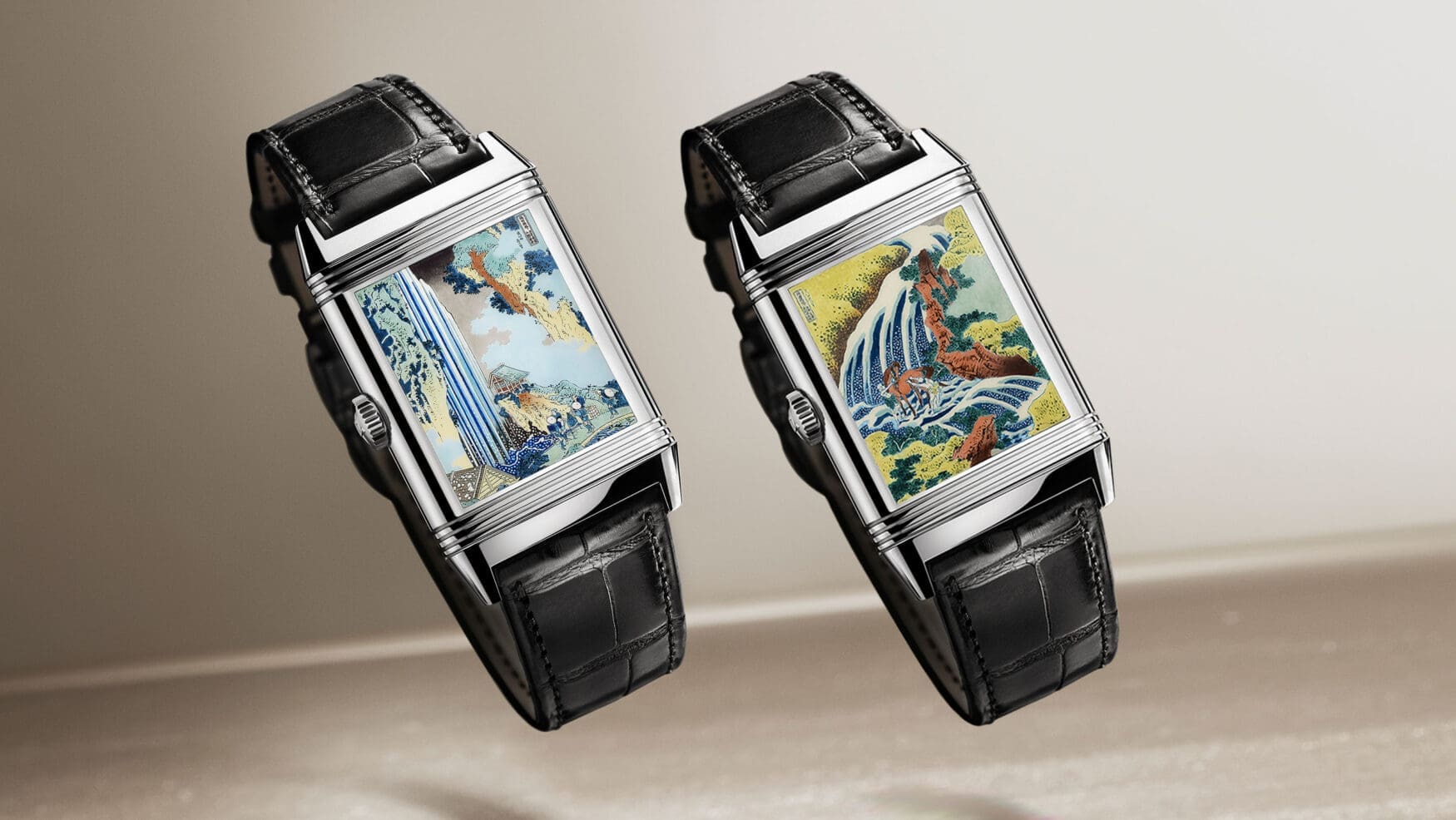 The Jaeger-LeCoultre Reverso Enamel Hokusai shows a watch as a literal work of art