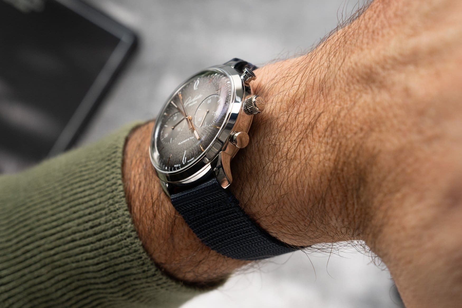 glashutte original sixties chronograph annual edition 2023 wrist 2