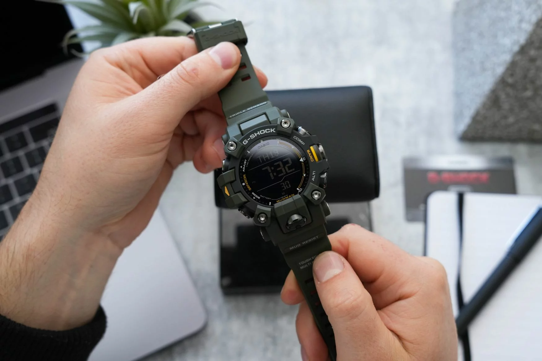 Casio watchband GX-56 GXW-56 Orange Mud Resist Resin G-Shock Watchband –  WristWatcher