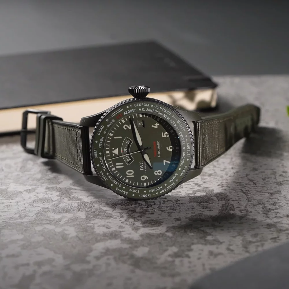 WTS] FS: Woodland Pilot's Watch Top Gun Chronograph Ceramic Green 44.5mm  IW389106 – WatchPatrol