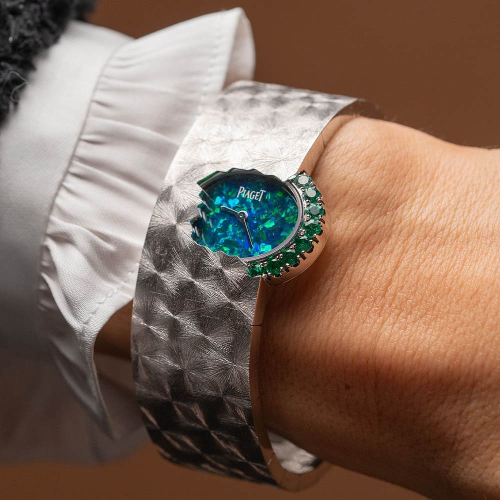 The Piaget Limelight High Jewelry depicts a chunk of wild opal