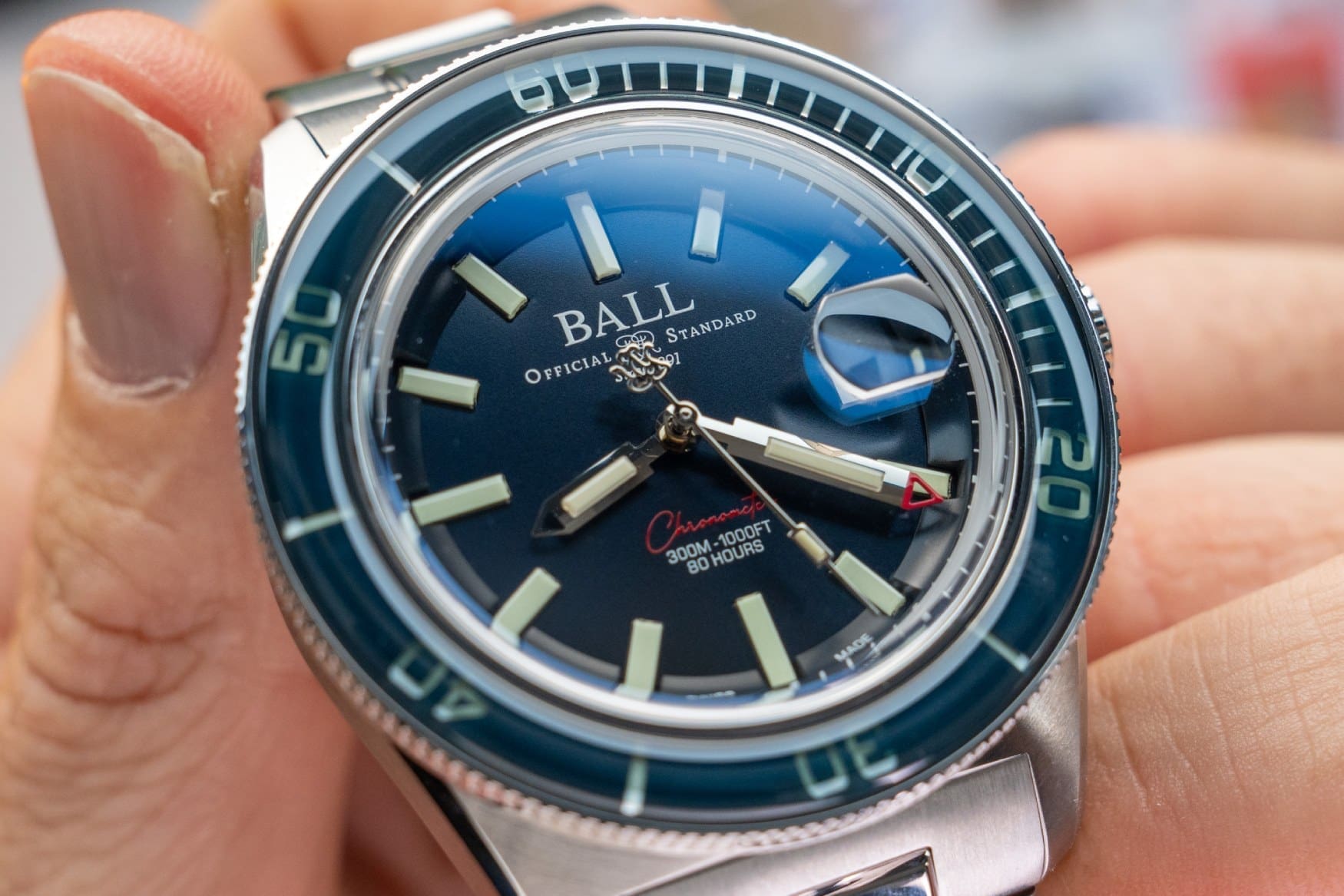 ball engineer m skindiver iii beyond dial close up