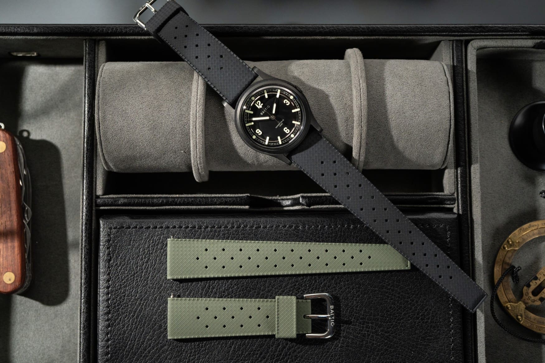 Baltic x Time+Tide Hermétique Night Mode strap options