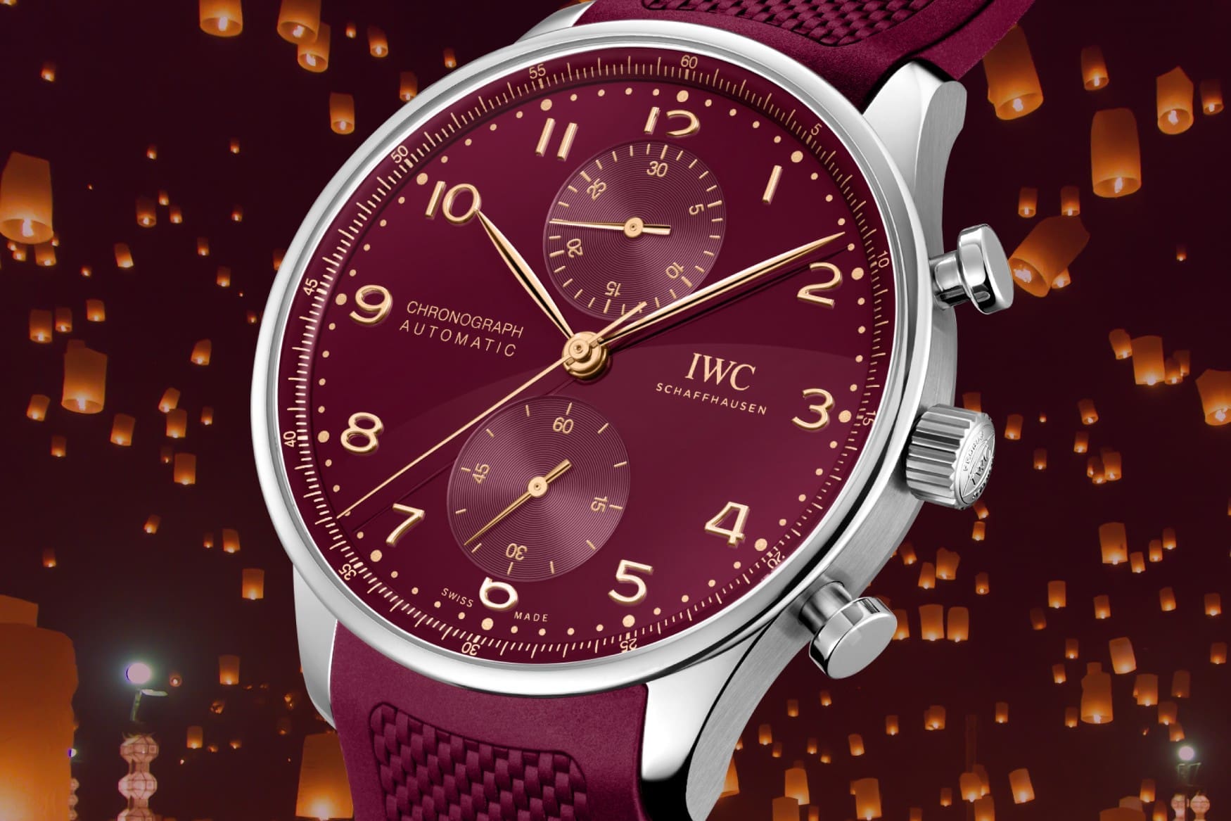 IWC Portugieser Chronograph Year of the Dragon dial