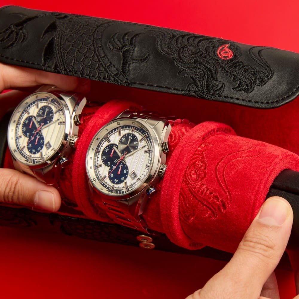 Protect your watches this Lunar New Year with the Wolf Year of the Dragon Triple Watch Roll