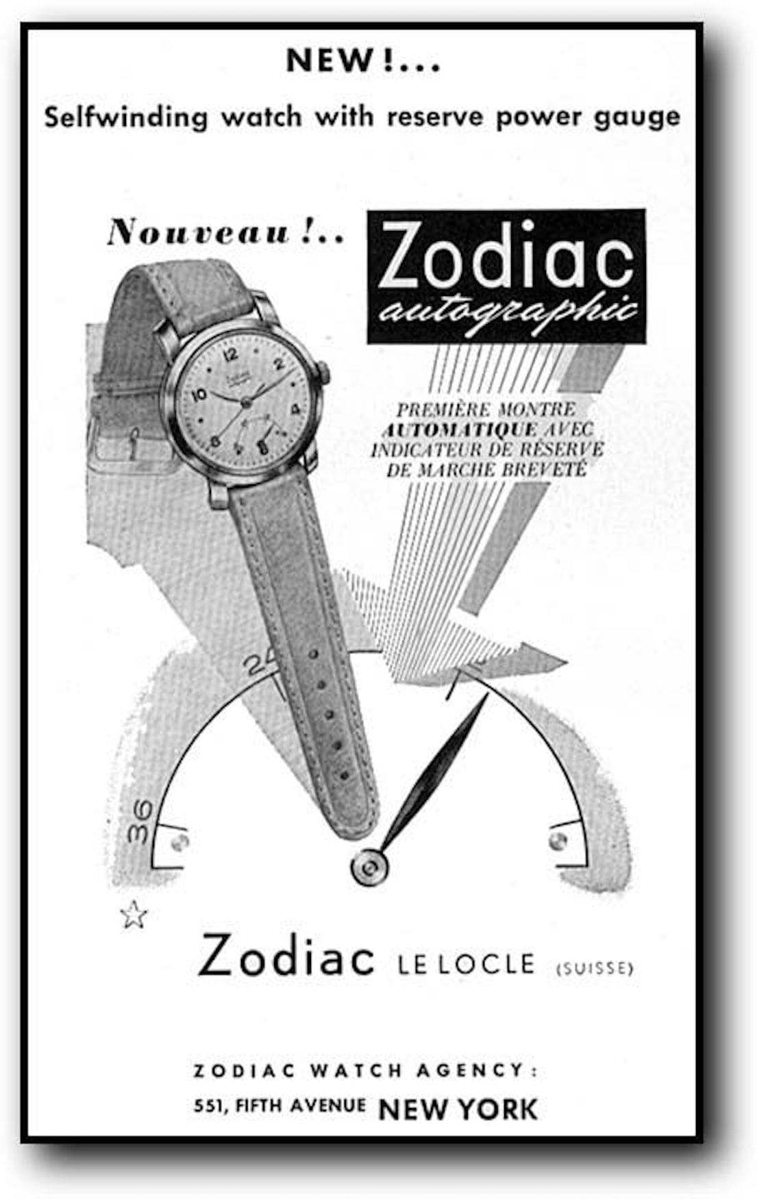 Cool Zodiac’s firsts in watchmaking article Zodiac-Autographic-Ad