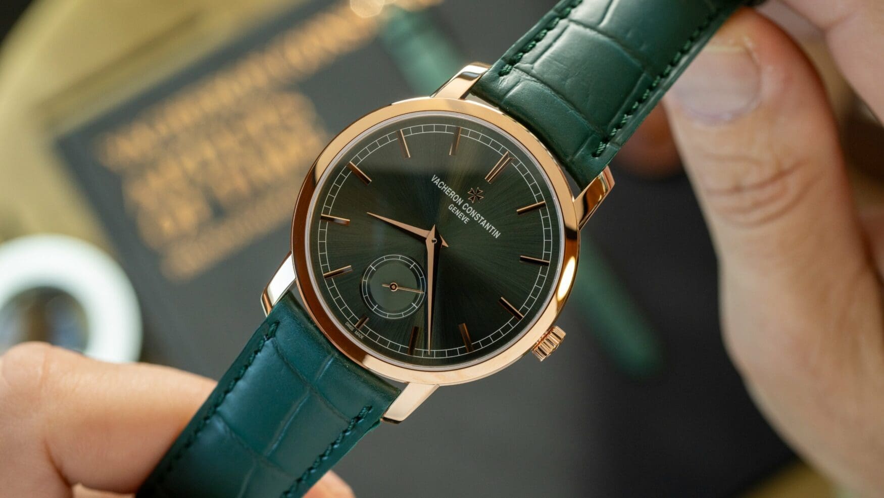 This Vacheron Constantin Traditionnelle in green is the quintessential dress watch