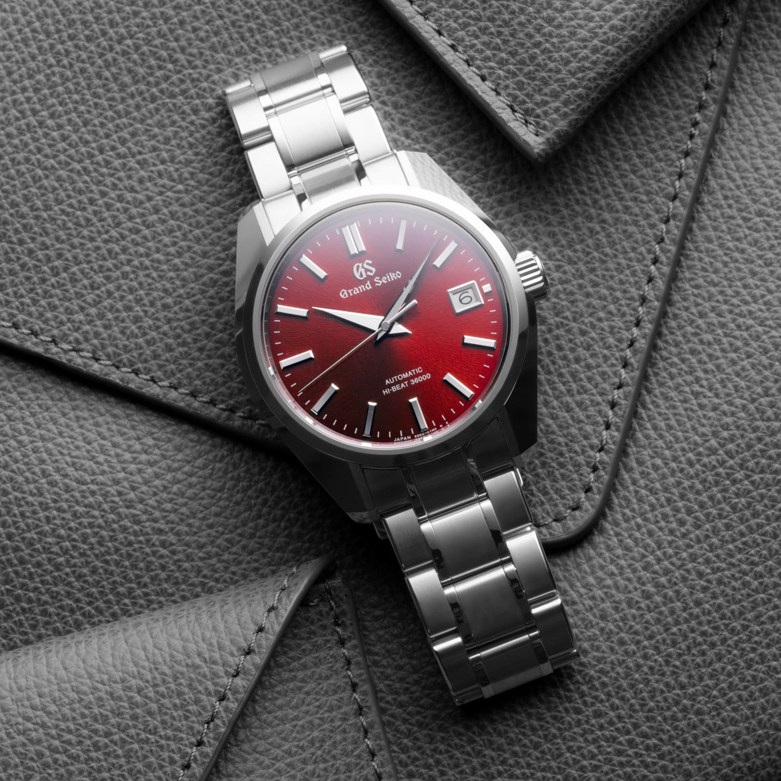 The Grand Seiko SBGH345 is a new Ever-Brilliant Steel online exclusive with a red Mt. Iwate dial