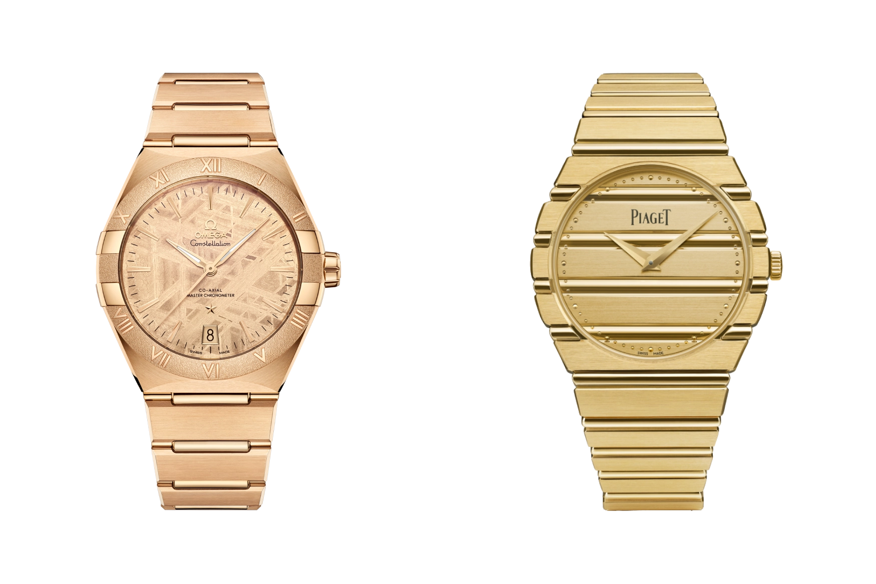 Omega Constellation versus Piaget Polo 79 side by side