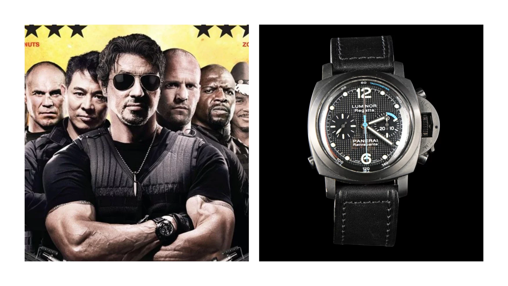 Sylvester Stallone’s Panerai split-seconds chrono watch worn in The Expendables is up for auction