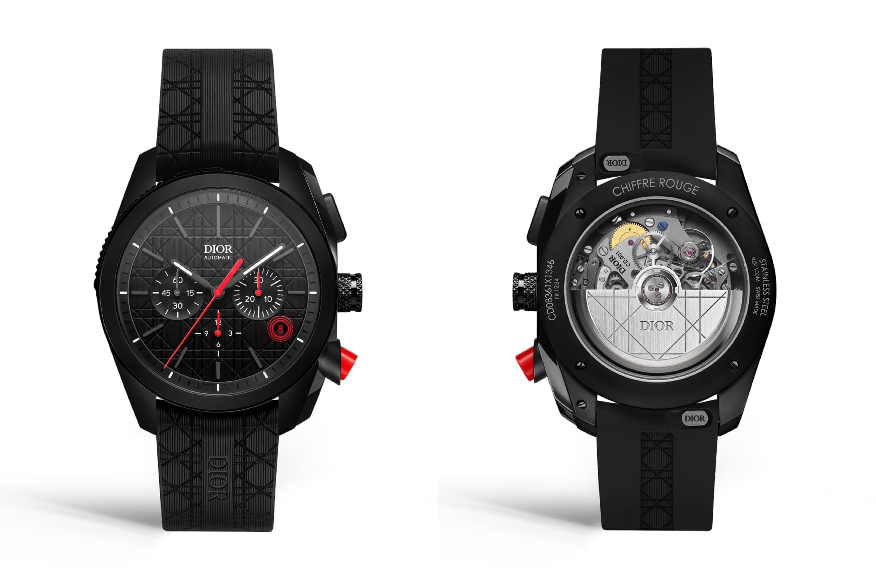 dior chiffre rouge 2024 chronograph front and back