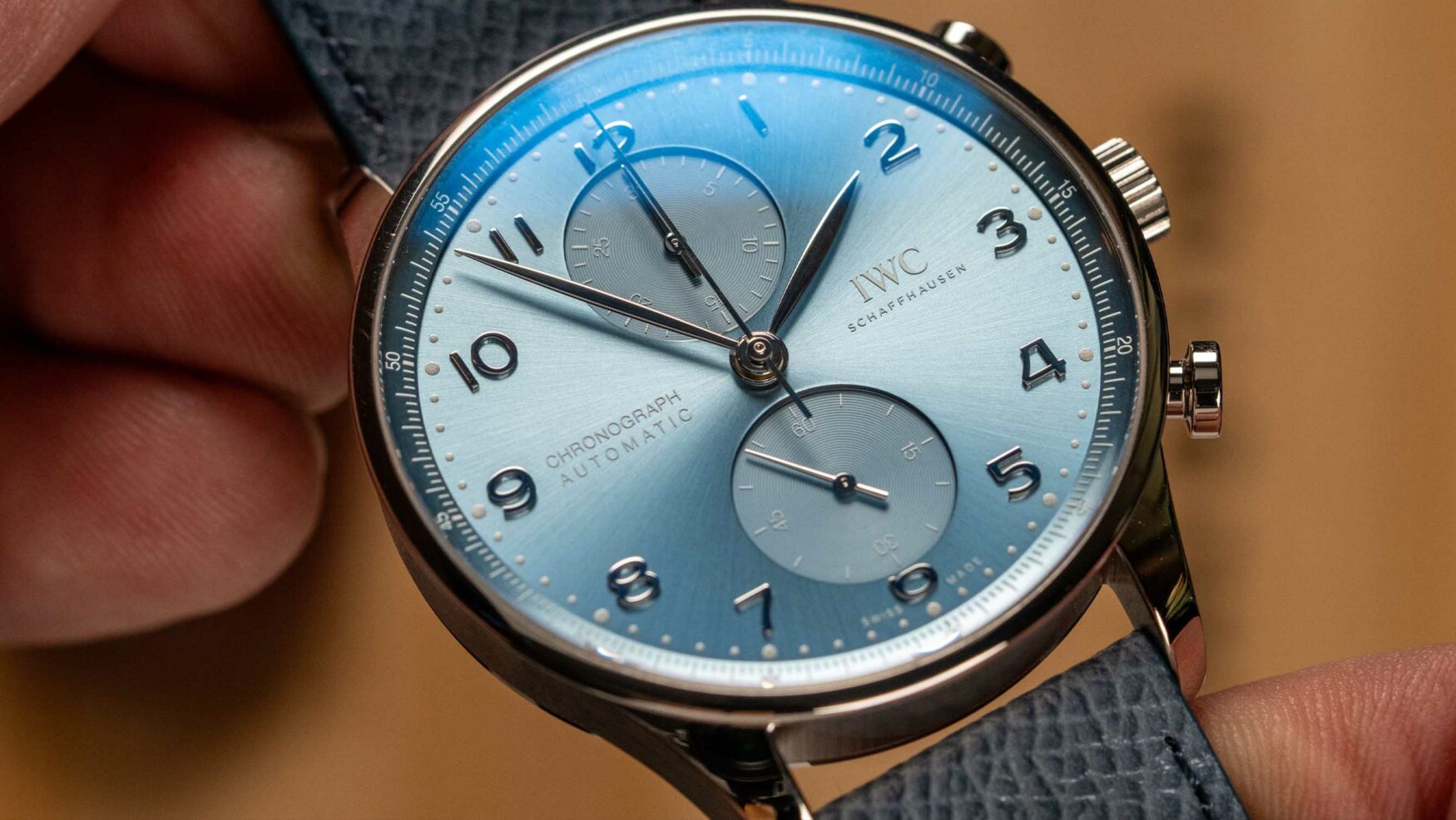 A playful yet respectful new colour for the IWC Portugieser Chronograph