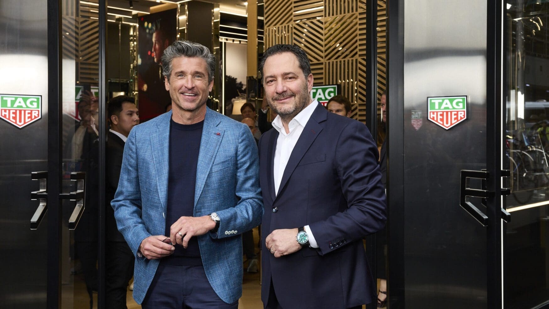 Patrick Dempsey & Julien Tornare reopened TAG Heuer’s Sydney flagship in dramatic style