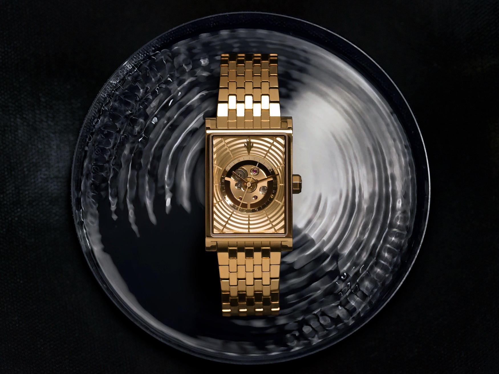 VIEREN Luxury Watches Stereo Collection Gold WAVES 2 copy