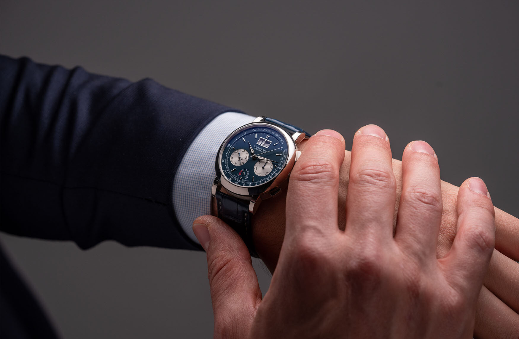 A Lange & Söhne Datograph Up:Down Blue verdict wrist 1