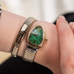 The Bulgari Tadao Ando Serpenti explores the seasons with snakeskin stone marquetry