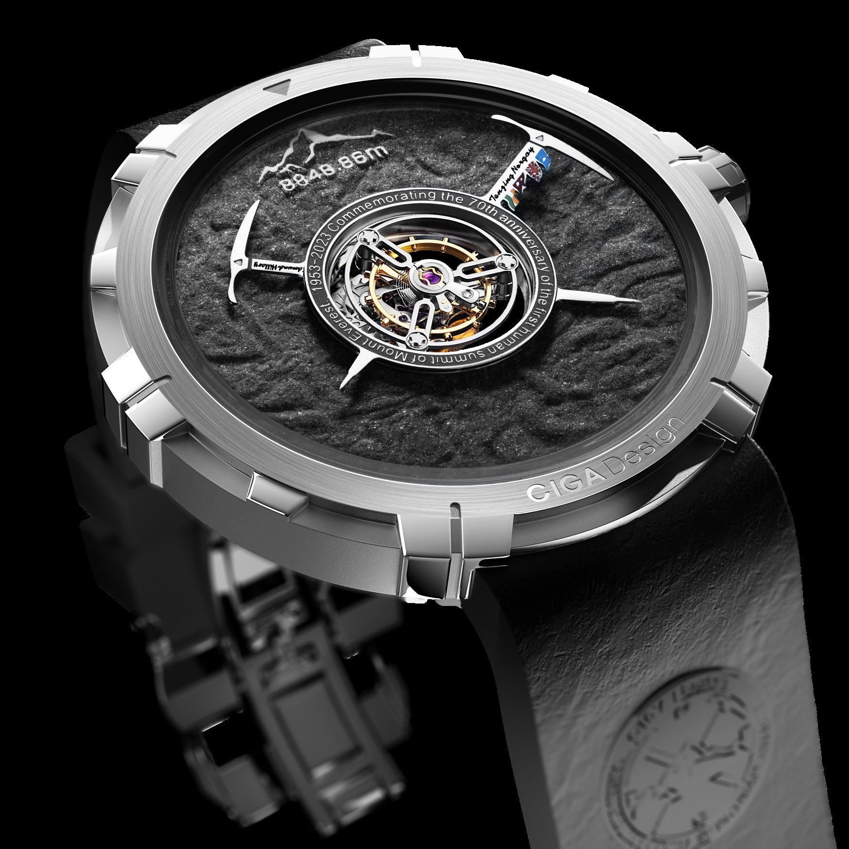 CIGA Design Central Tourbillon Mount Everest Edition strap