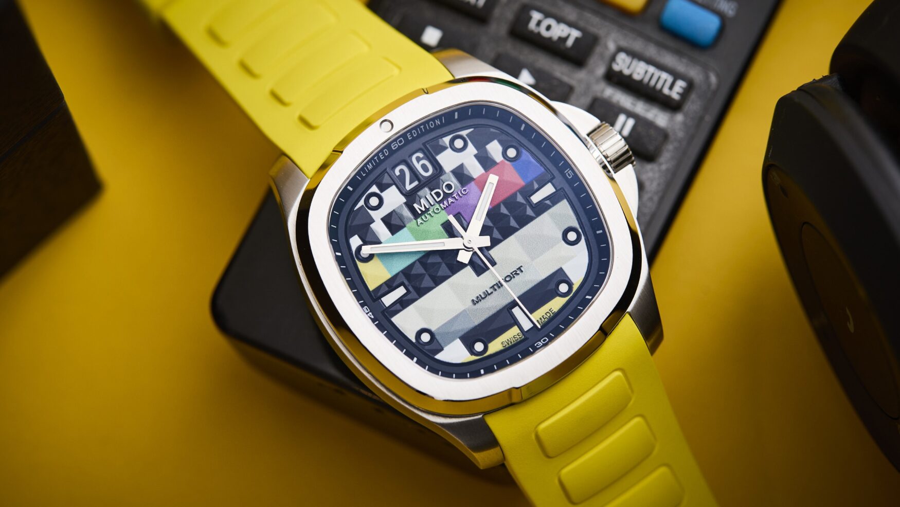 Don’t touch that dial: the Mido Multifort TV Big Date S01E01 is a funky retro limited edition
