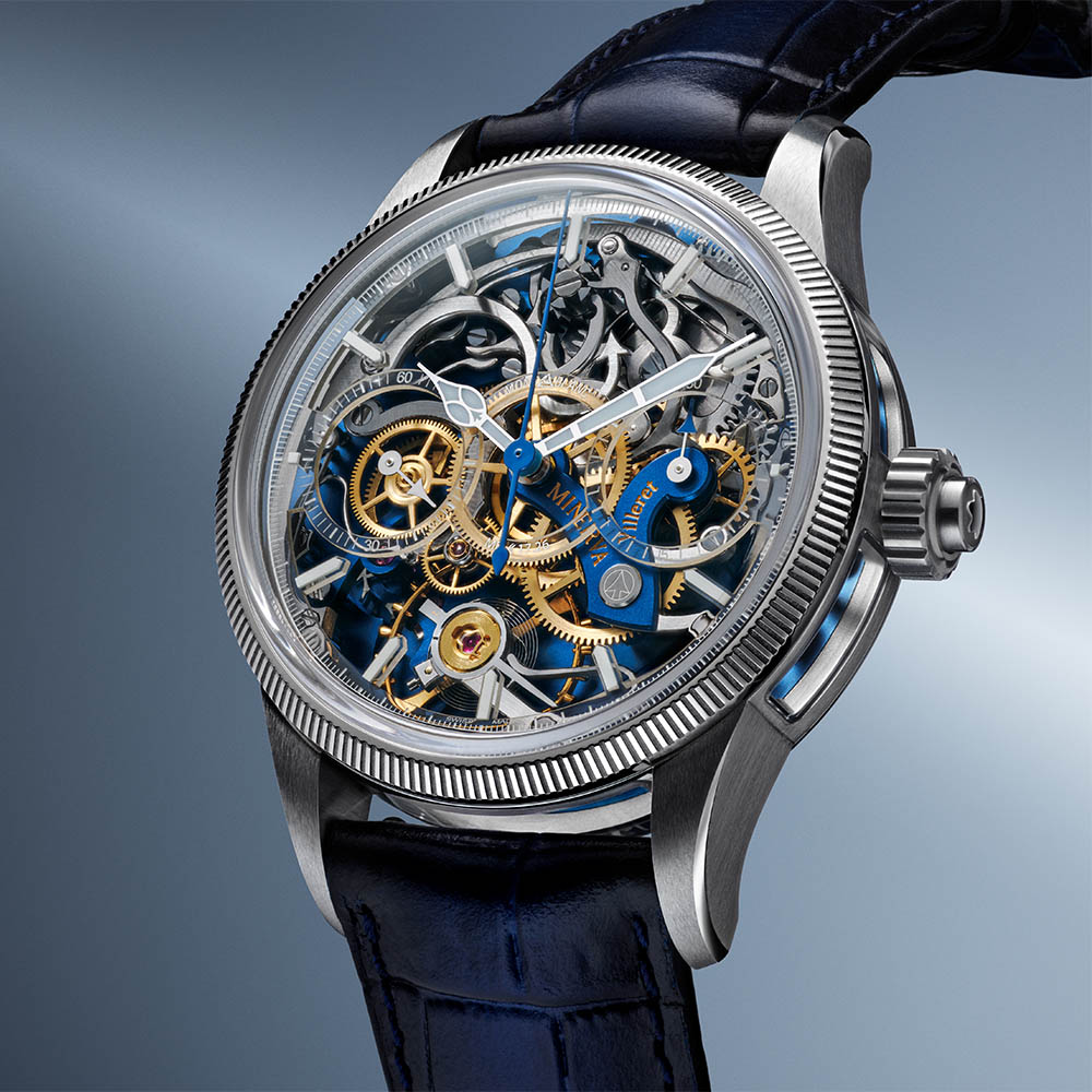 The Montblanc 1858 Unveiled Minerva Monopusher Chronograph opens a window to the movement