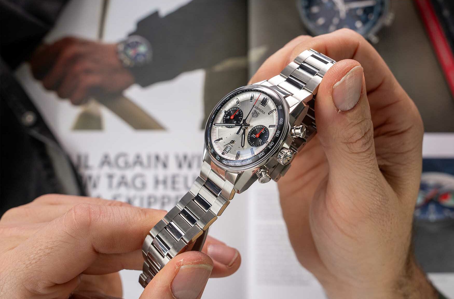 TAG Heuer Carrera Chronograph Glassbox Panda Bracelet