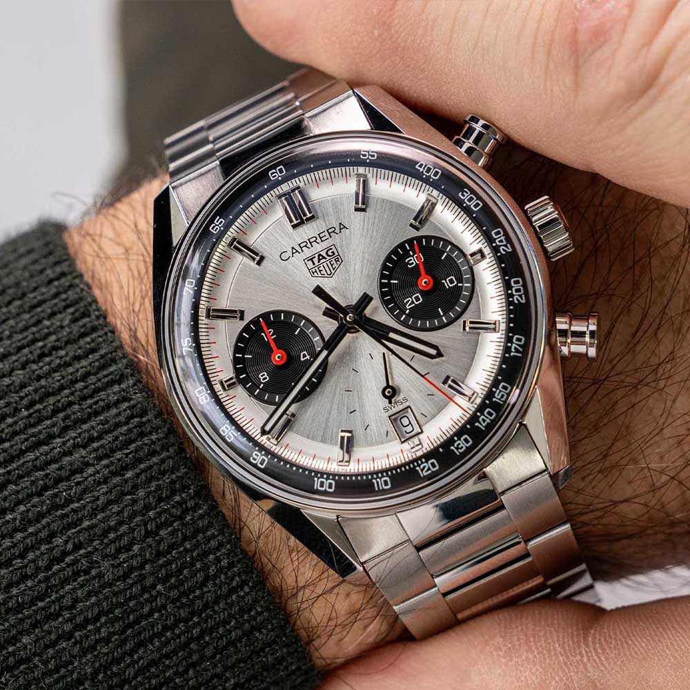 The TAG Heuer Carrera Chronograph Glassbox Panda leans into its vintage cues