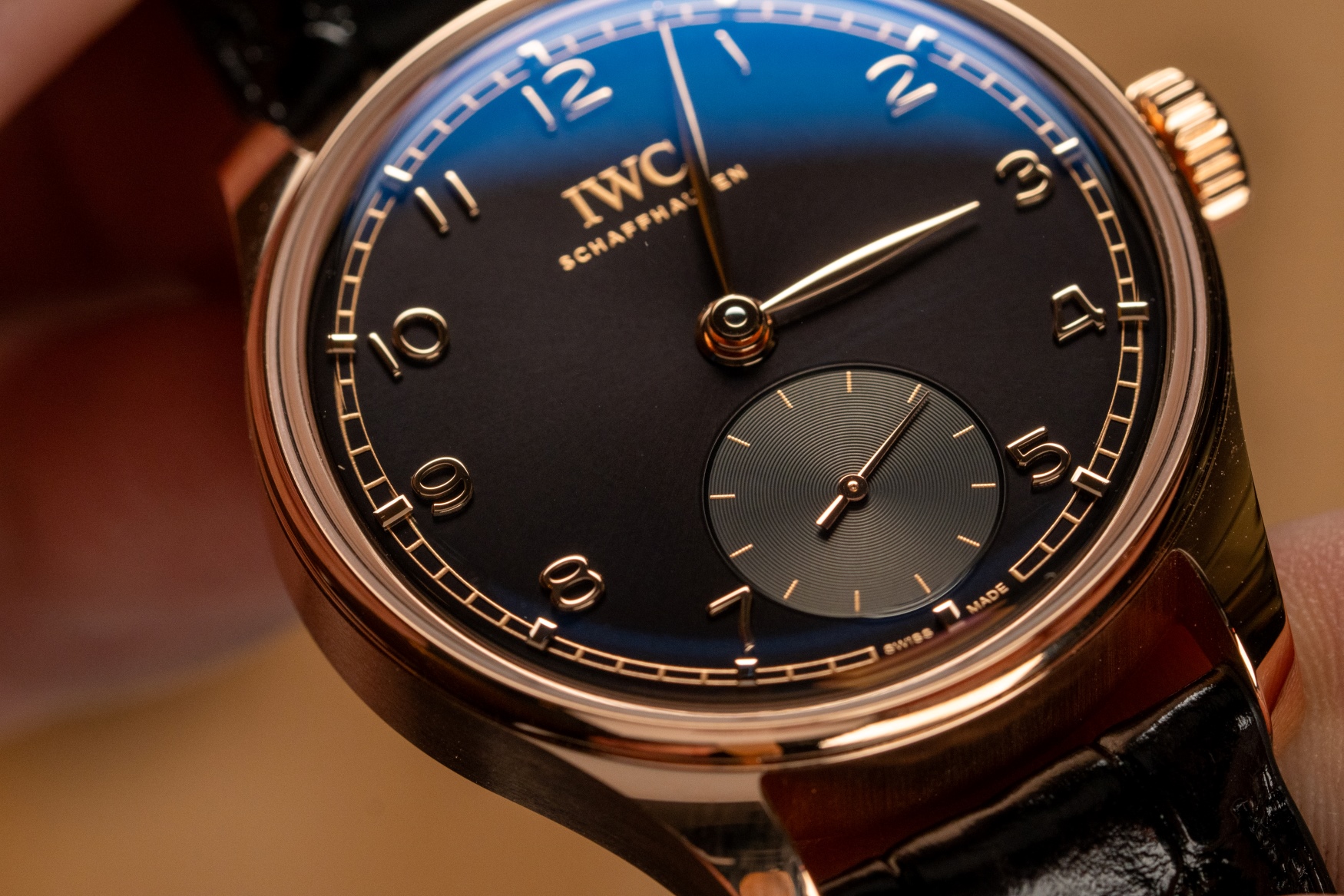 iwc portugieser automatic 40 red gold dial