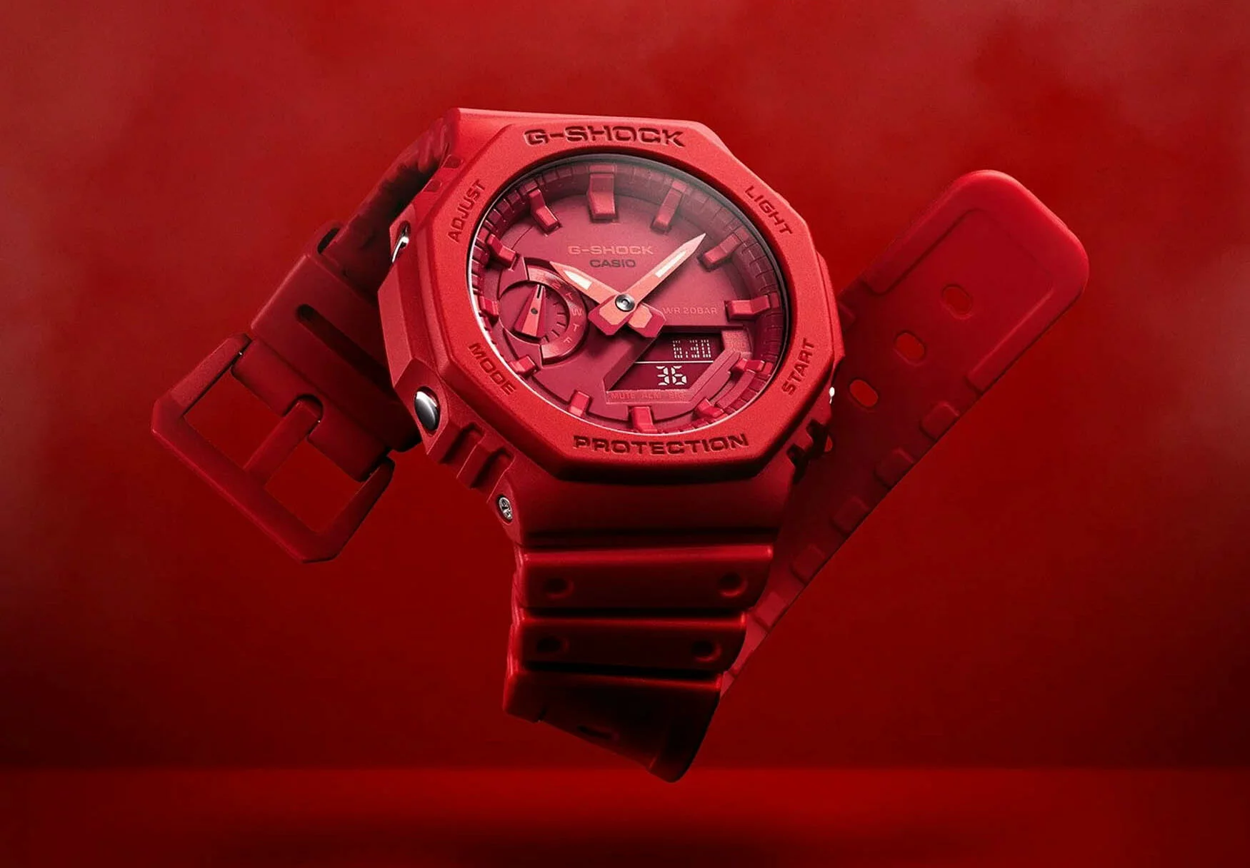 open lace back dress Bulova Lunar Pilot Watch with Red Dial and Stainless Steel Bracelet (q   Day's Jewelers