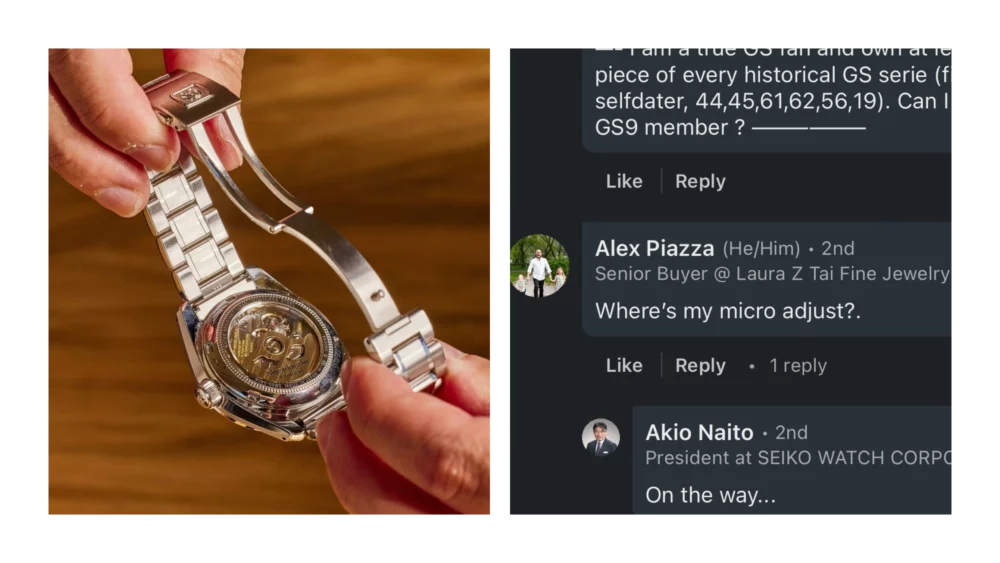 Seiko President Akio Naito says Grand Seiko micro-adjustment is “on the way”