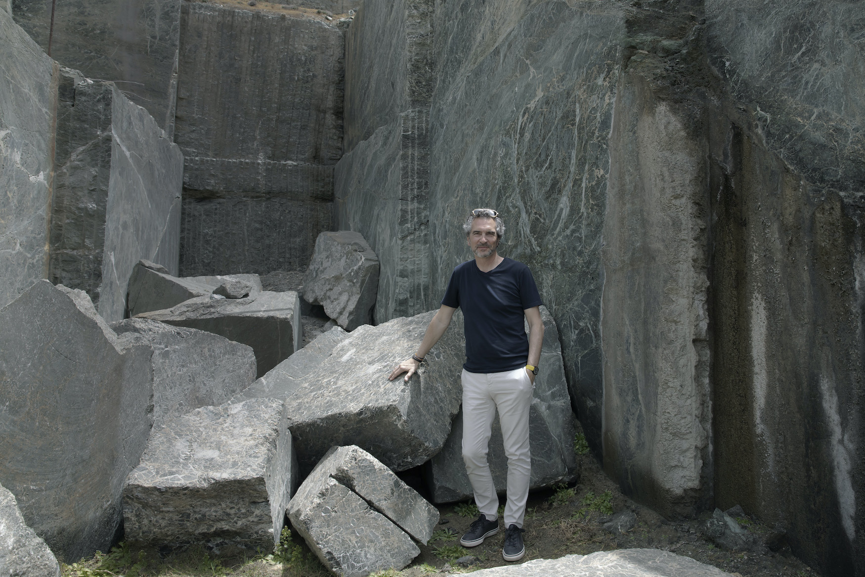 Shapes of Time Hermes Cut Tinos 2024 Philippe Delhotal at the quarry